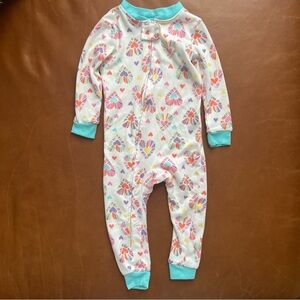 Geometric Hearts One-piece PJs, 12mo